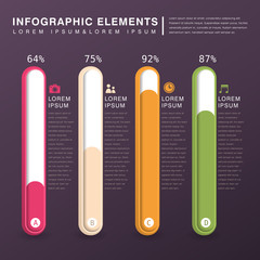 abstract bar chart infographics