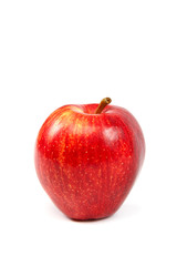 Red apple on a white background.