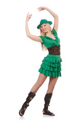 Woman in saint patrick concept