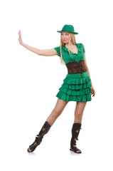 Woman in saint patrick concept