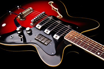 Obraz na płótnie Canvas Close up of music guitar