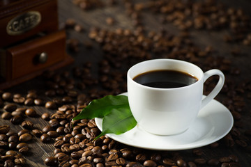 Obraz na płótnie Canvas cup of black coffee