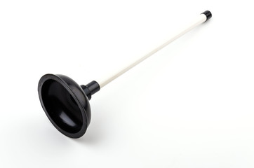Plunger isolated white background