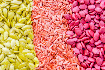 Colorful seeds texture using as background