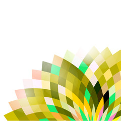 Fototapeta premium Geometric colorful flower shape isolate white background, vector