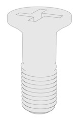 cartooon image of classic screw