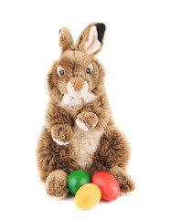 Easter bunny with eggs
