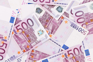 Five hundreds euro banknotes