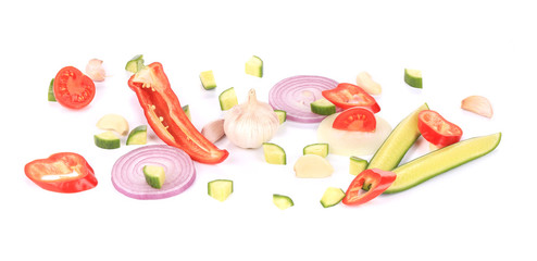 slices of vegetables