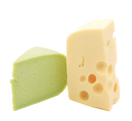 Composition various types of cheese