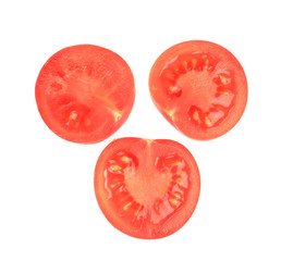 Sliced fresh red tomatoes.