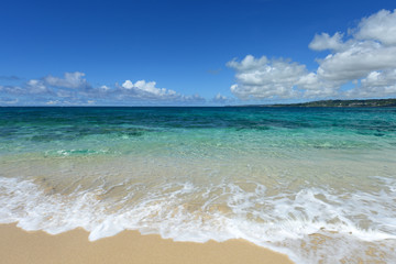 南国の美しいビーチと紺碧の空