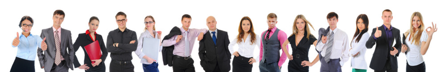 Happy smiling business team