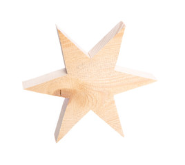 Obraz premium Holzstern zu Weihnachten isoliert