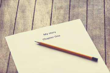 Pen and paper for writer. P