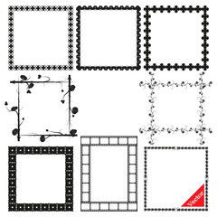 Vector Frame Set ornamental vintage decoration