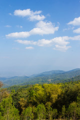 Fototapeta na wymiar Vertical view mountain background at Doi Mae Taman Chiang Mai at