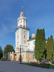 Fototapeta na wymiar City Hall of Sambir, Ukraine