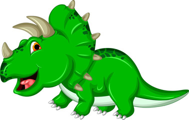 Naklejka premium funny Triceratops dinosaur
