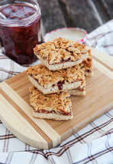 Jam filled bar cookies