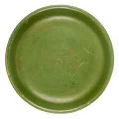 Old green plate