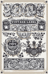 Vintage Hand Drawn Graphic Banners and Labels