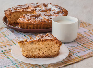 Morning breakfast with cheese pie