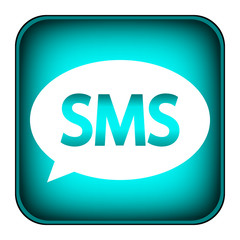 Sms blue web icon