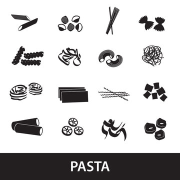 types of pasta food eps10