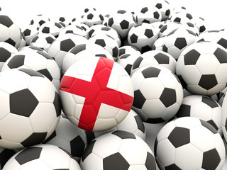 Football with flag of england