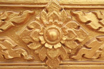 Gold carved flower