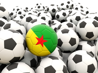 Football with flag of french guiana