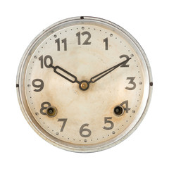 Fototapeta na wymiar antique clocks isolated on white.