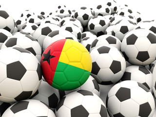 Football with flag of guinea bissau