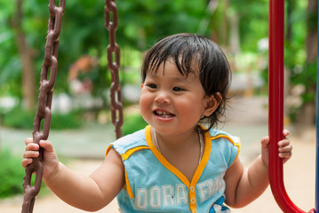 Cute little girl is funny