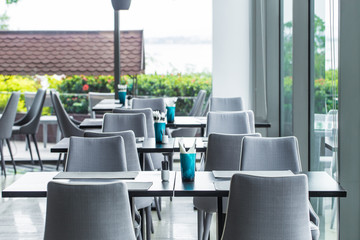 Interior shot of a modern dining room