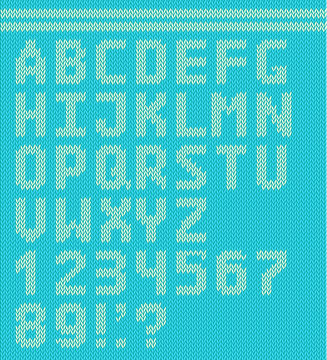 Textile vector alphabet