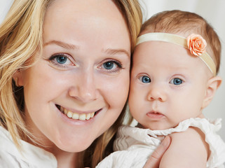 newborn baby with mother