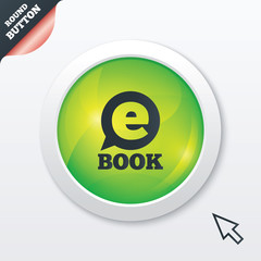 Obraz premium E-Book sign icon. Electronic book symbol.