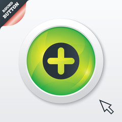 Obraz premium Plus sign icon. Positive symbol.