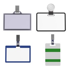 realistic 3d render of ID badges