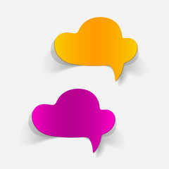 realistic design element: bubble, speech