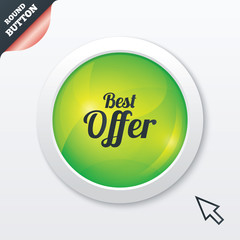 Best offer sign icon. Sale symbol.