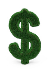 Green grass dollar sign.