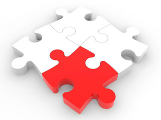 Fototapeta premium Puzzle solution concept.