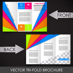 Tri-fold corporate business store brochure