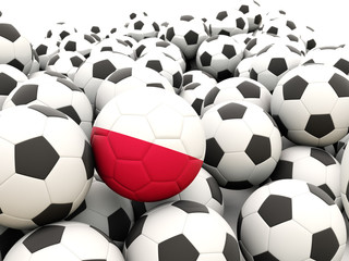 Football with flag of poland