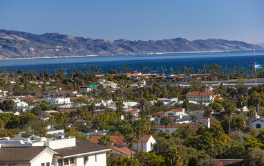 Buildings Coastline Pacific Ocean Santa Barbara California © Bill Perry