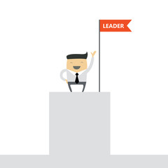 Leadership. Business concept. team leader vector illustration