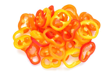 Color slices of bulgarian pepper